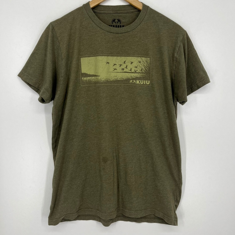 KUIU Mens Waterfowl Duck Hunting Graphic T-Shirt Olive Green Large